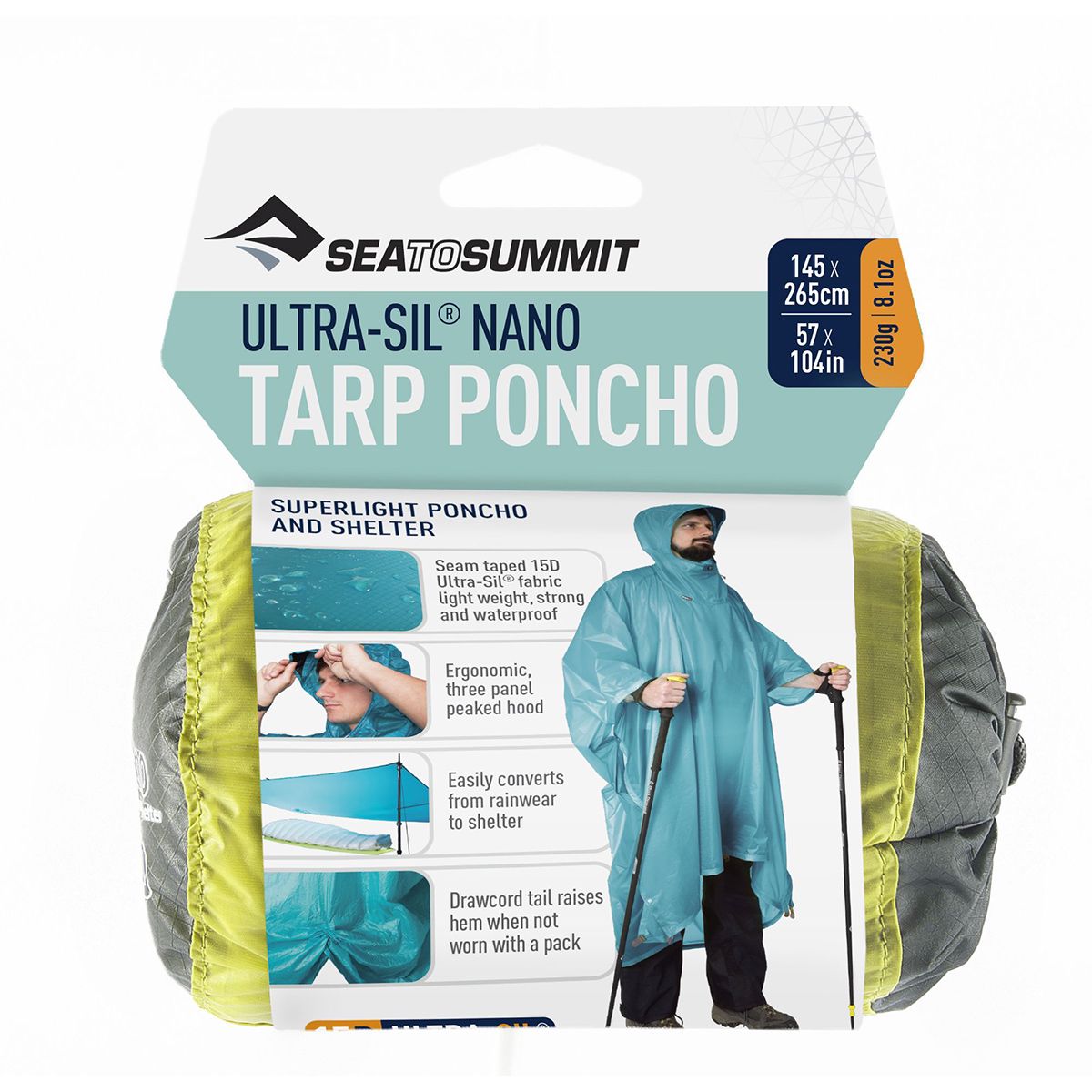 Sea to Summit Ultra-Sil Nano Poncho Tarp - HikerHaus
