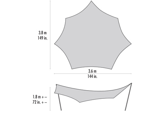 MSR Rendezvous Sun Shield – Gruppentarp 120 / 200 Wing – Herstelleransicht 4
