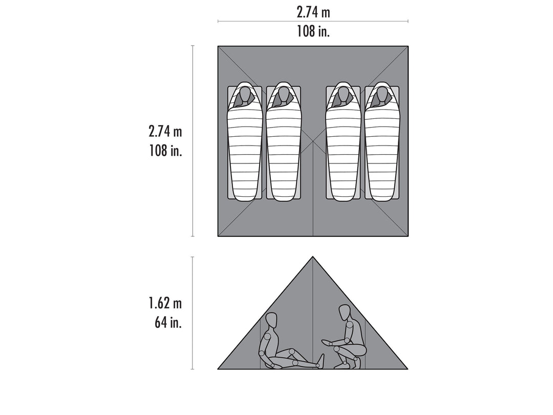MSR Front Range – ultraleichtes 4-Personen-Tarp-Shelter – Herstelleransicht 12