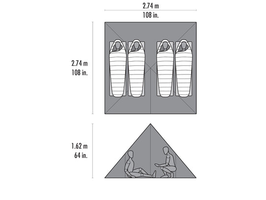 MSR Front Range – ultraleichtes 4-Personen-Tarp-Shelter – Herstelleransicht 12