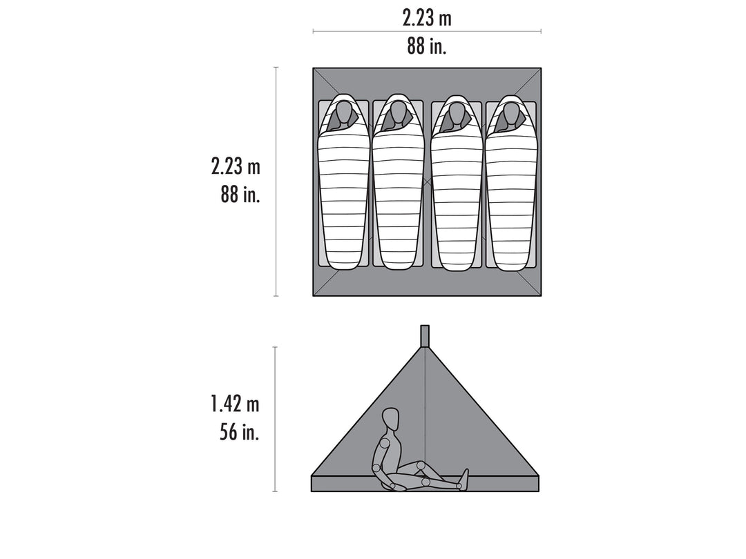 MSR Front Range Bug/Floor Insert – 4-Personen-Innenzelt – Herstelleransicht 3