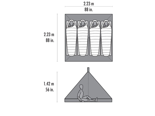 MSR Front Range Bug/Floor Insert – 4-Personen-Innenzelt – Herstelleransicht 3