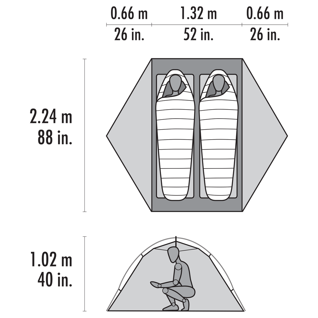 MSR Hubba Hubba HD 2 – 2-Personen-Zelt – Herstelleransicht 13