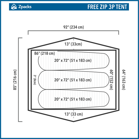 Zpacks Free Zip 3P Freestanding