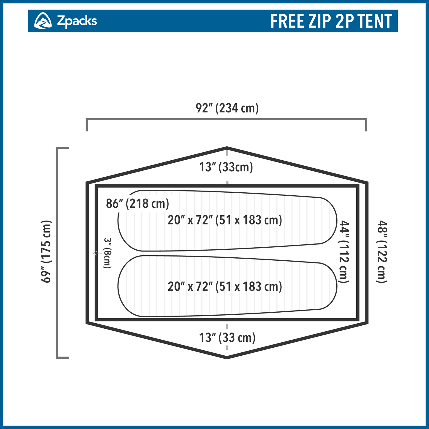 Zpacks Free Zip 2P Freestanding