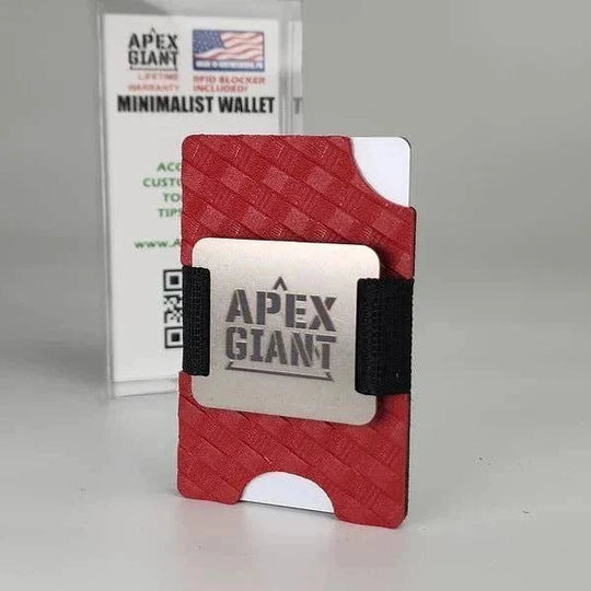 Apex Giant Minimalist Wallet – Basket Weave EMT Red – Produktansicht 1