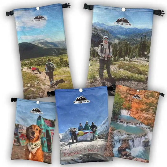 Hilltop Packs Custom Printed Dry Bag D50T – personalisierbarer Packsack – Herstelleransicht 1 / Gestaltungsbeispiel