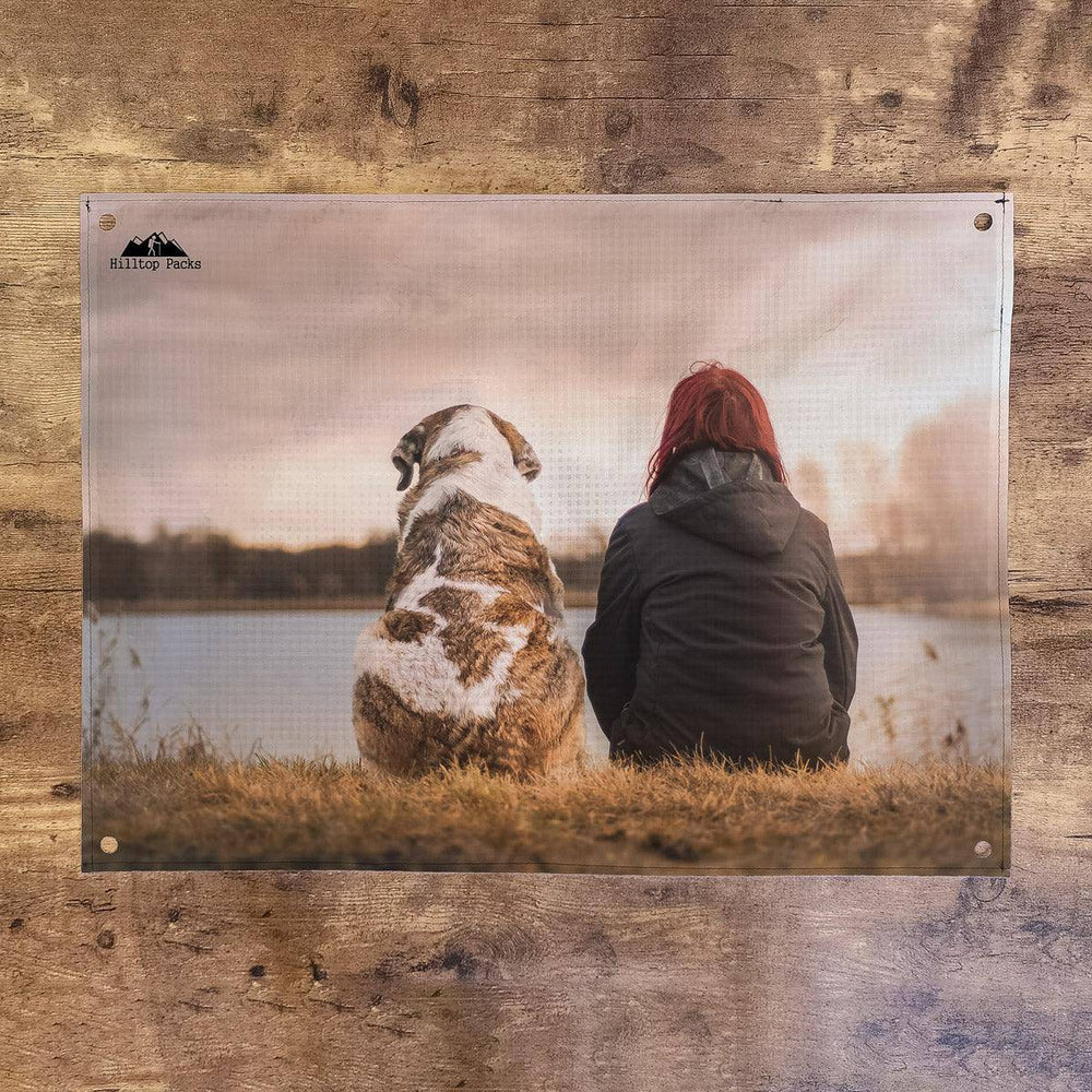 Hilltop Packs Custom Printed Welcome Mat – personalisierbare Ausrüstungsunterlage – Herstelleransicht 2 / Gestaltungsbeispiel