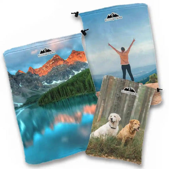 Hilltop Packs Custom Printed Stuff Sack D50T – personalisierbarer Packsack – Herstelleransicht 1 / Gestaltungsbeispiel
