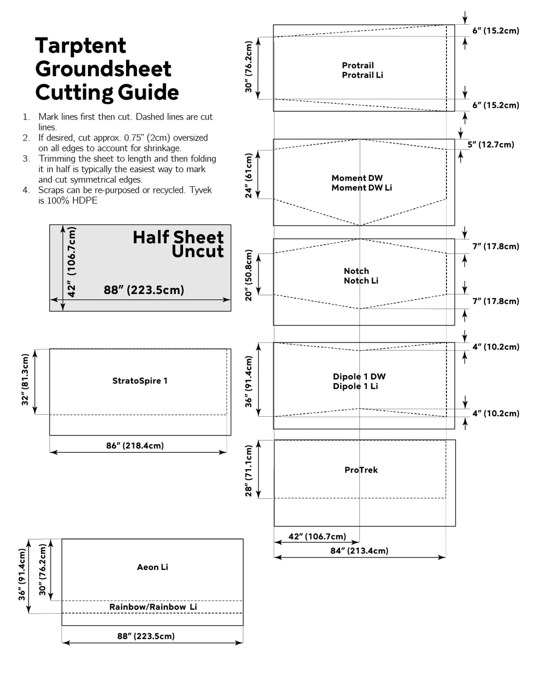 TarpTent Tyvek Bodenunterlage – Herstelleransicht 3