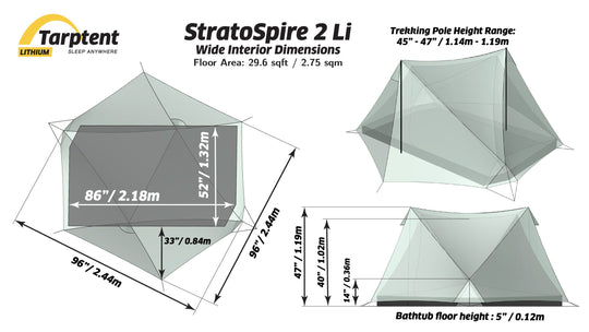 TarpTent StratoSpire 2 Li Innenzelt – Wide Mesh – Herstelleransicht 2