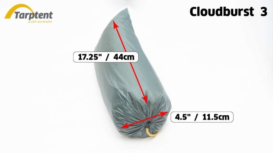 TarpTent Cloudburst 3 – Packmaß