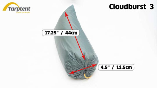 TarpTent Cloudburst 3 – Packmaß