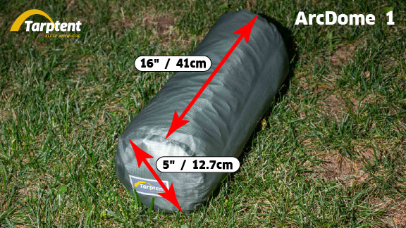 TarpTent ArcDome 1+ – Packmaß