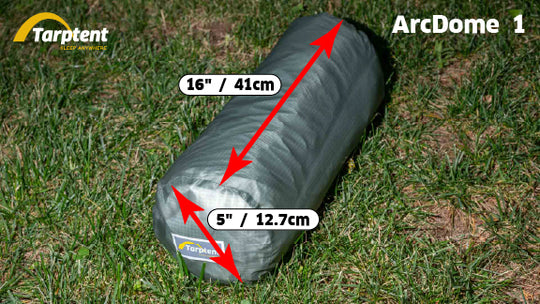TarpTent ArcDome 1+ – Packmaß