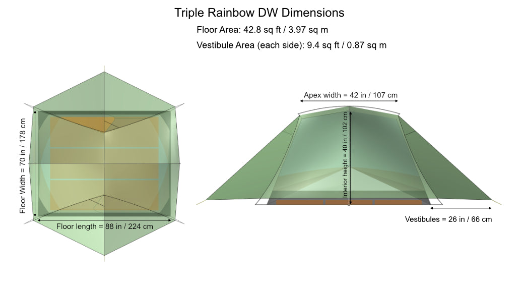 TarpTent Triple Rainbow DW - HikerHaus