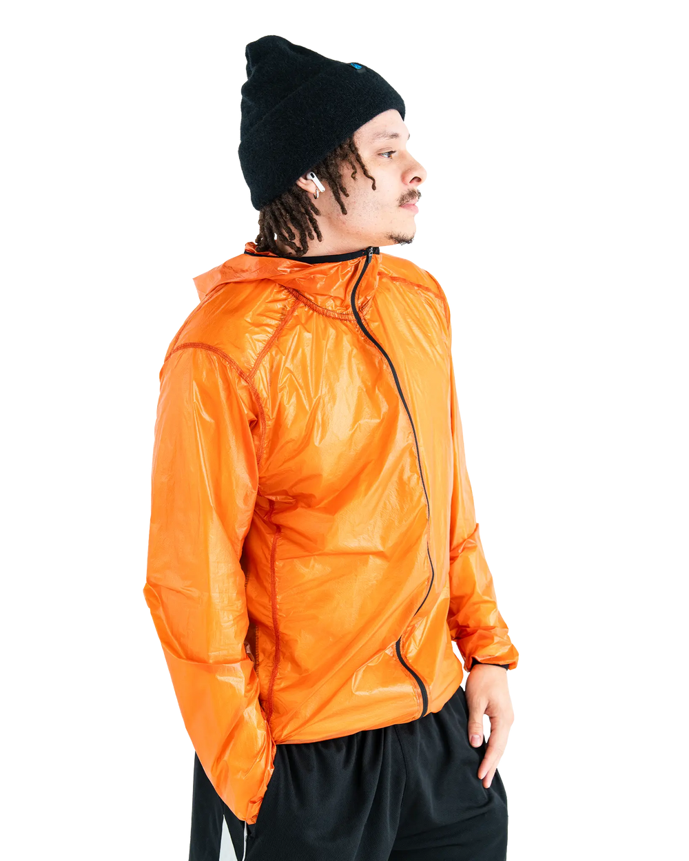 Zpacks Ventum Wind Shell Jacket – Orange – Vorderansicht mit geschlossenem Reißverschluss