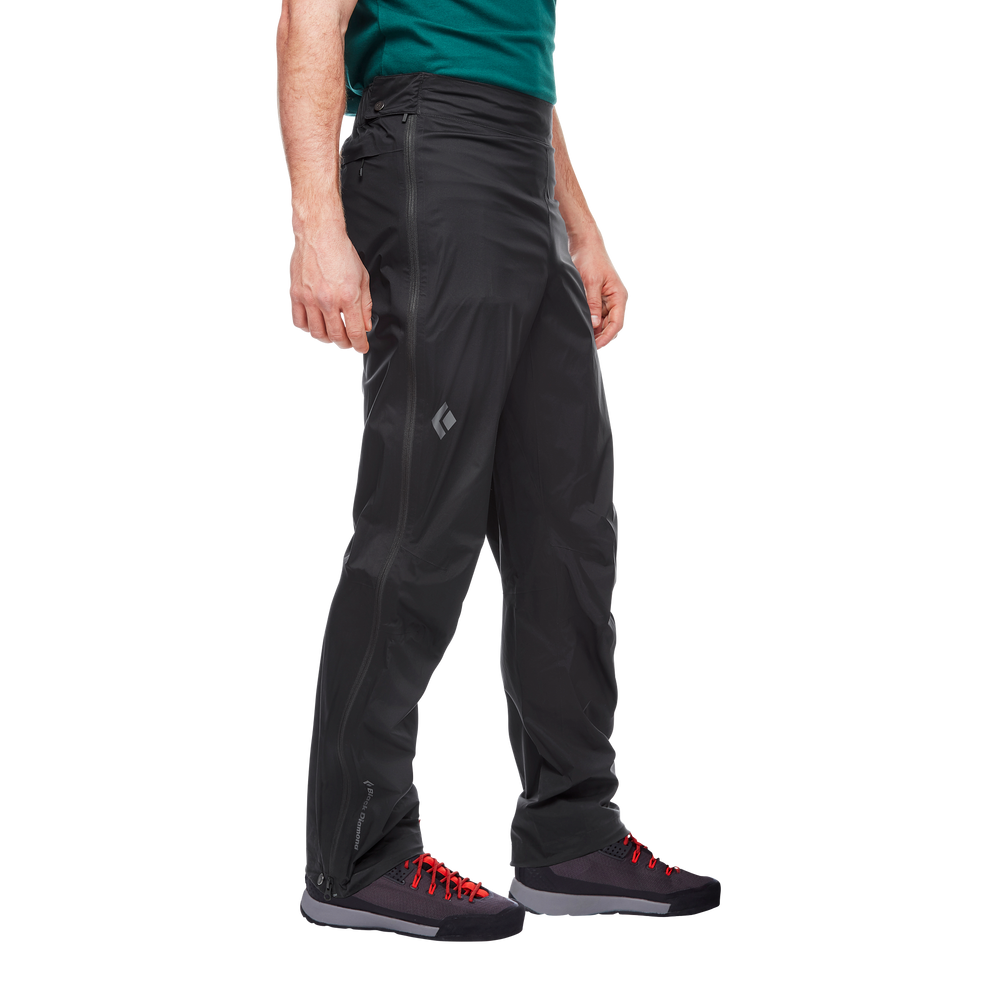 Black Diamond STORMLINE STRETCH FULL ZIP RAIN PANTS - MEN'S - HikerHaus