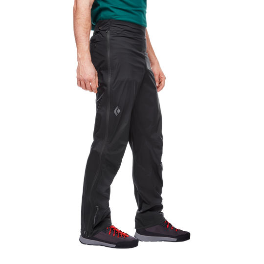 Black Diamond STORMLINE STRETCH FULL ZIP RAIN PANTS - MEN'S - HikerHaus