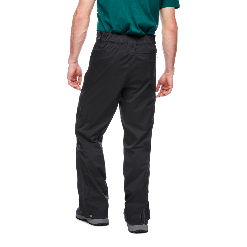 Black Diamond STORMLINE STRETCH FULL ZIP RAIN PANTS - MEN'S - HikerHaus