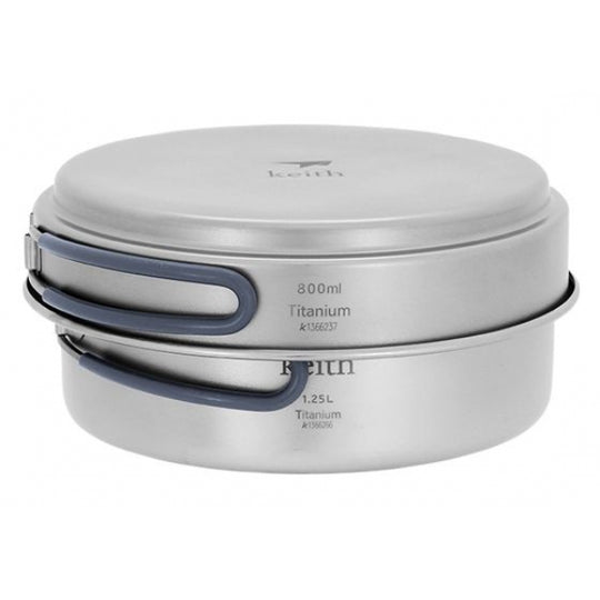 KEITH Titan 1250ml Kochtopf mit Pfanne 800ml - HikerHaus
